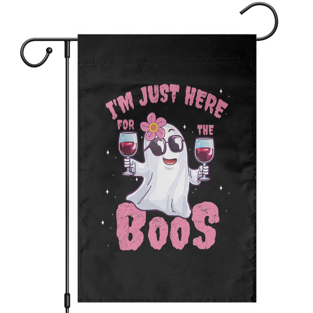 Halloween Women Ghost Cute Funny Garden Flag I'm Just Here For The Boos TS10 Black Print Your Wear