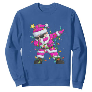 Dabbing Santa Sweatshirt Xmas Lights Pink Christmas Gifts TS10 Royal Blue Print Your Wear