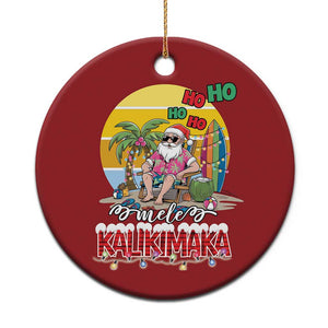 Mele Kalikimaka Hawaiian Christmas Ornament Hawaii Santa Xmas Family Beach Vacation TS10 Print Your Wear