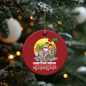 Mele Kalikimaka Hawaiian Christmas Ornament Hawaii Santa Xmas Family Beach Vacation TS10 Print Your Wear