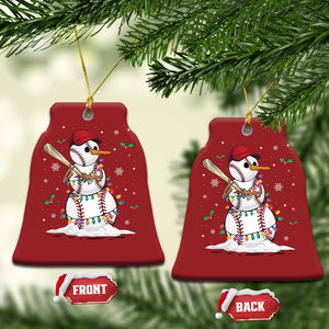 Christmas Baseball Player Christmas Ornament Snowman Balls Xmas Gifts Santa Sports Men Boys TS10 Bell Flake Red Print Your Wear