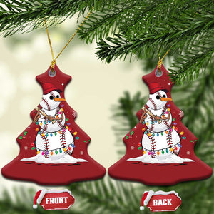 Christmas Baseball Player Christmas Ornament Snowman Balls Xmas Gifts Santa Sports Men Boys TS10 Christmas Tree Red Print Your Wear