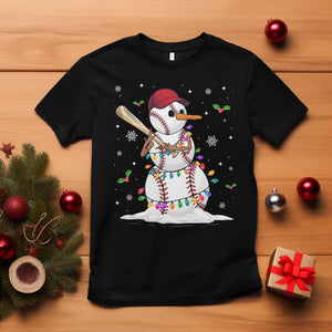 Christmas Baseball Player T Shirt Snowman Balls Xmas Gifts Santa Sports Men Boys TS10 Black Print Your Wear