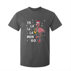 Christmas Flamingo T Shirt For Kid Hawaii Christmas Xmas Lights Tree TS10 Dark Heather Print Your Wear