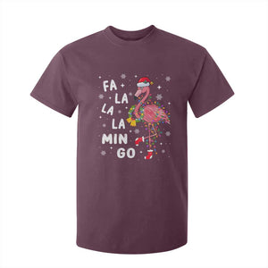 Christmas Flamingo T Shirt For Kid Hawaii Christmas Xmas Lights Tree TS10 Maroon Print Your Wear