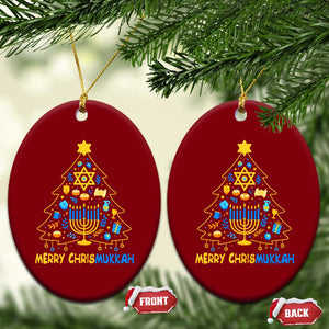 Merry Chrismukkah Ceramic Ornament Jewish Happy Hanukkah Christmas Tree TS10 Print Your Wear