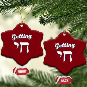 Funny Jewish Ceramic Ornament Getting Chai High Hanukkah Humor TS10 Print Your Wear