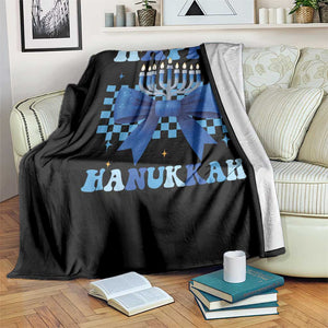 Coquette Hanukkah Throw Blanket Jewish Menorah Bow Girls TS10 Print Your Wear