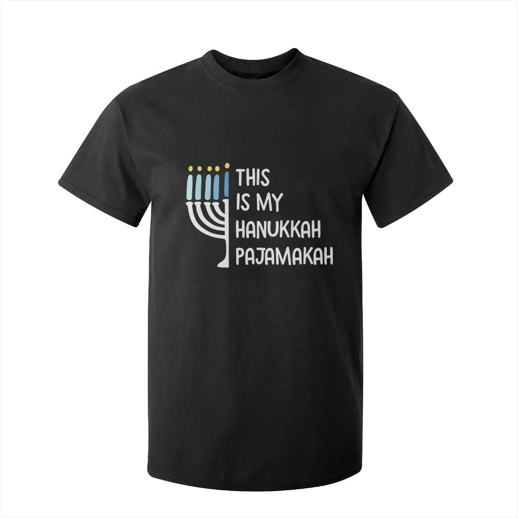 Funny Hanukkah Pajama T Shirt For Kid This is My Pajamakah Gift Chanukah TS10 Black Print Your Wear