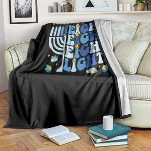 Happy Hanukkah Throw Blanket Retro Groovy Eight Nights and Eight Lights TS10 Print Your Wear