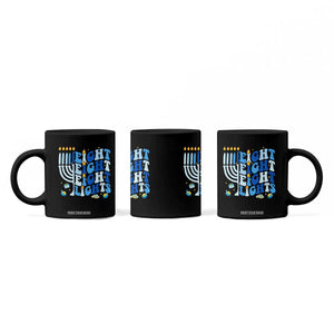 Happy Hanukkah Coffee Mug Retro Groovy Eight Nights and Eight Lights TS10 Print Your Wear