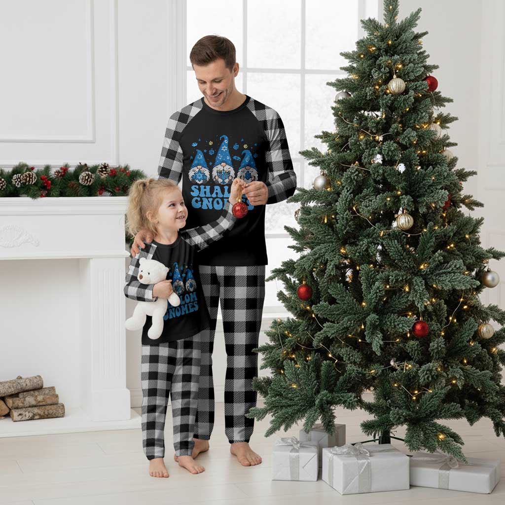 Happy Hanukkah Plaid Pajama Set Retro Groovy Eight Nights Lights TS10 White Plaid Print Your Wear
