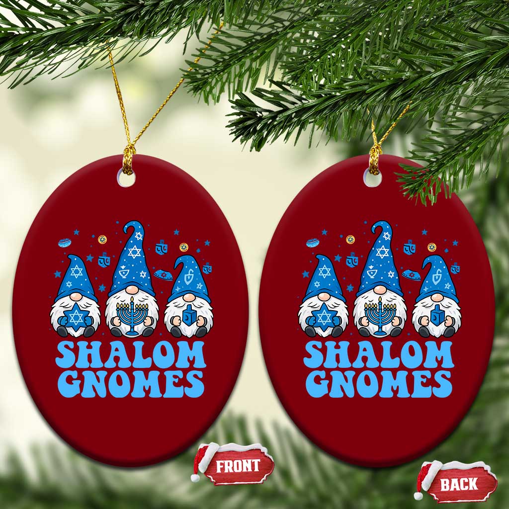 Happy Hanukkah Ceramic Ornament Retro Groovy Eight Nights Lights TS10 Print Your Wear