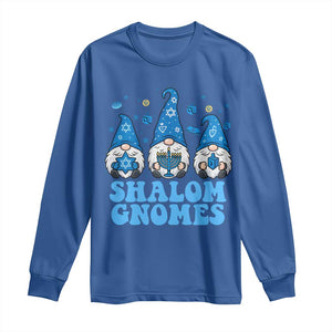 Happy Hanukkah Long Sleeve Shirt Retro Groovy Eight Nights Lights TS10 Royal Blue Print Your Wear