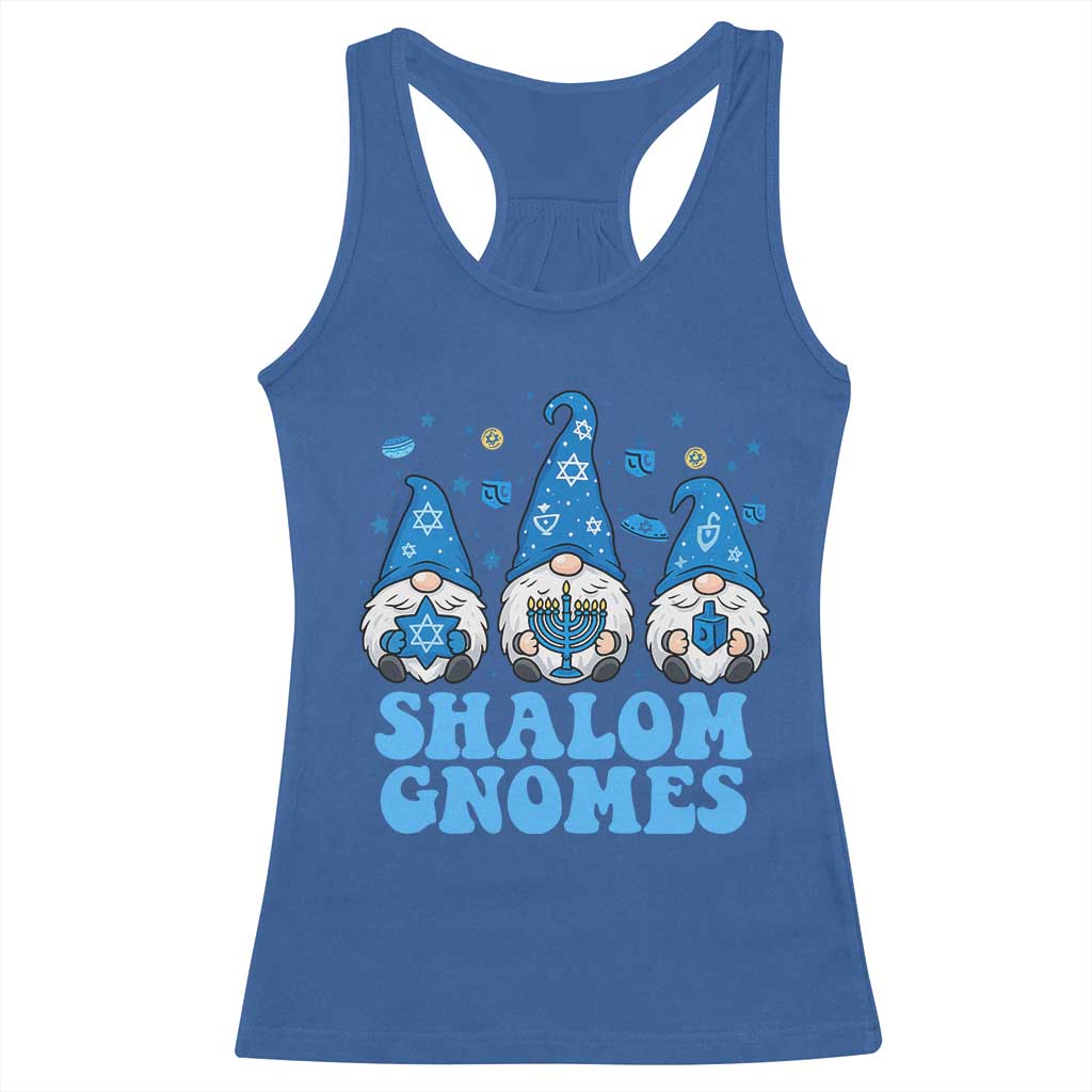 Happy Hanukkah Racerback Tank Top Retro Groovy Eight Nights Lights TS10 Royal Blue Print Your Wear