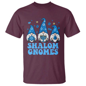 Happy Hanukkah T Shirt Retro Groovy Eight Nights Lights TS10 Maroon Print Your Wear