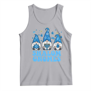 Happy Hanukkah Tank Top Retro Groovy Eight Nights Lights TS10 Athletic Heather Print Your Wear
