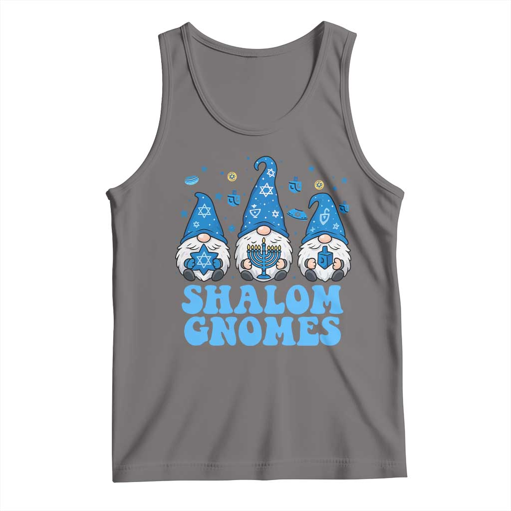 Happy Hanukkah Tank Top Retro Groovy Eight Nights Lights TS10 Deep Heather Print Your Wear