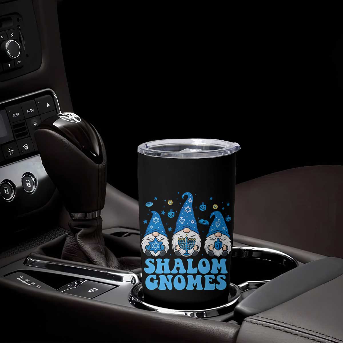 Happy Hanukkah Tumbler Cup Retro Groovy Eight Nights Lights TS10 Print Your Wear