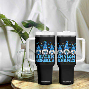 Happy Hanukkah Tumbler With Handle Retro Groovy Eight Nights Lights TS10 Print Your Wear