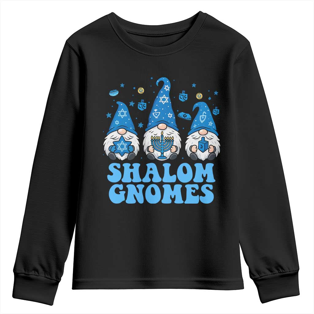 Happy Hanukkah Youth Sweatshirt Retro Groovy Eight Nights Lights TS10 Black Print Your Wear