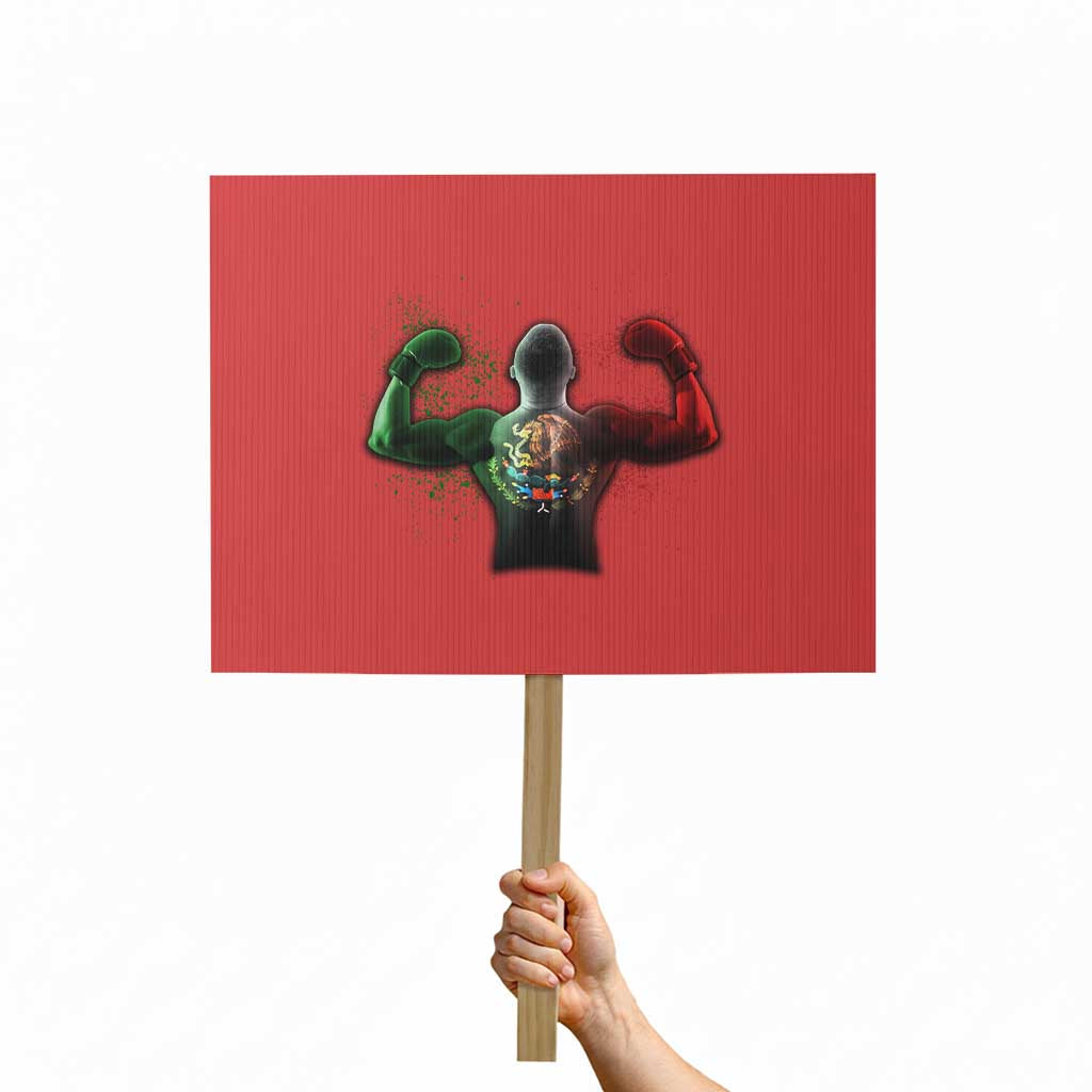 Mexican Boxing Protest Sign Retro Vintage Watercolors Mexico Flag Boxer TS10 Horizontal 18