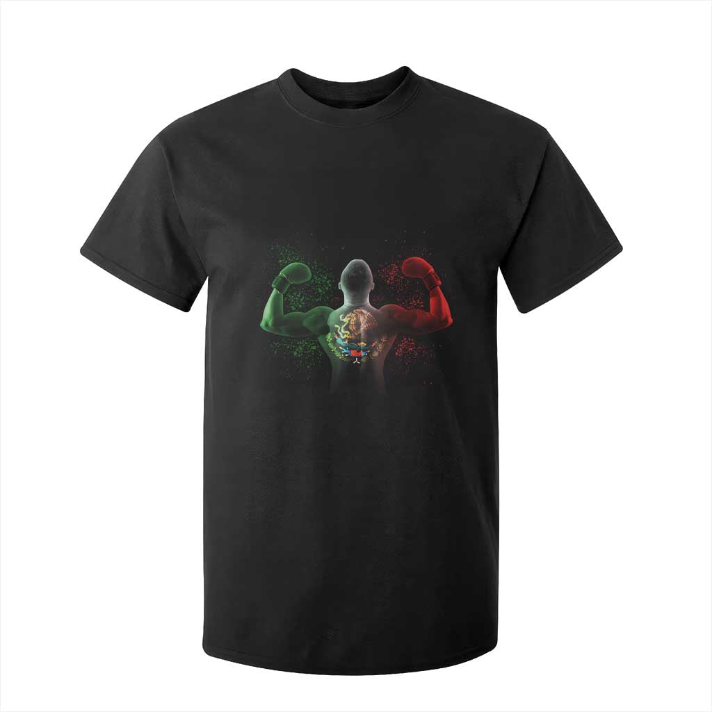 Mexican Boxing T Shirt For Kid Retro Vintage Watercolors Mexico Flag Boxer TS10 Black Print Your Wear