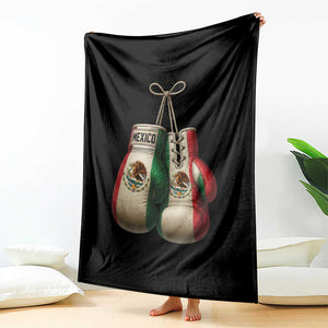 Mexican Boxing Gloves Throw Blanket Retro Vintage Mexico Flag Boxer TS10 Print Your Wear