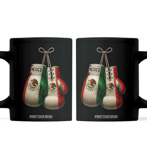 Mexican Boxing Gloves Coffee Mug Retro Vintage Mexico Flag Boxer TS10 Black Print Your Wear