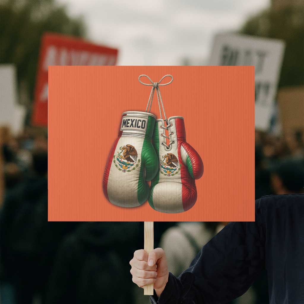 Mexican Boxing Gloves Protest Sign Retro Vintage Mexico Flag Boxer TS10 Horizontal 18