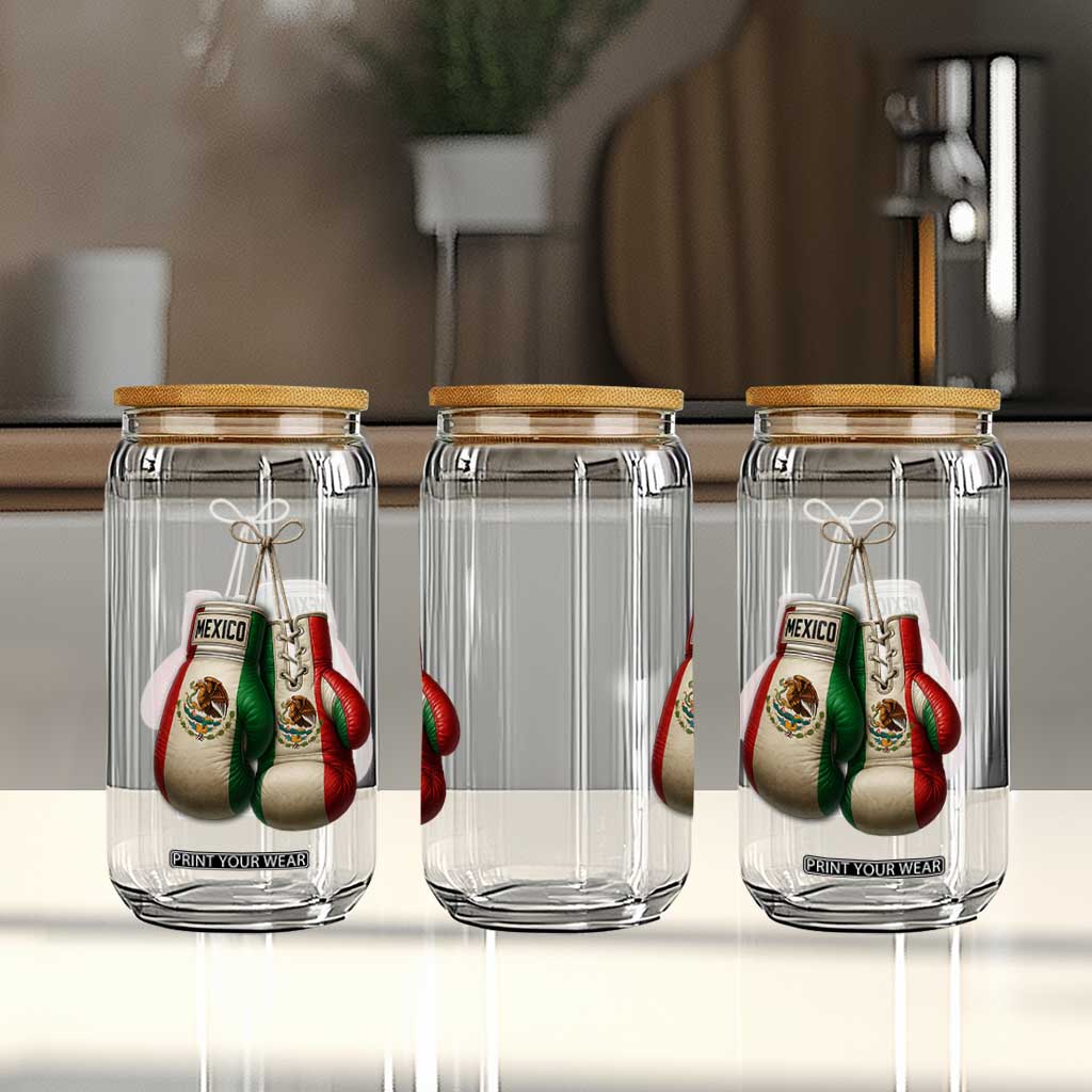 Mexican Boxing Gloves Glass Can Retro Vintage Mexico Flag Boxer TS10 Print Your Wear