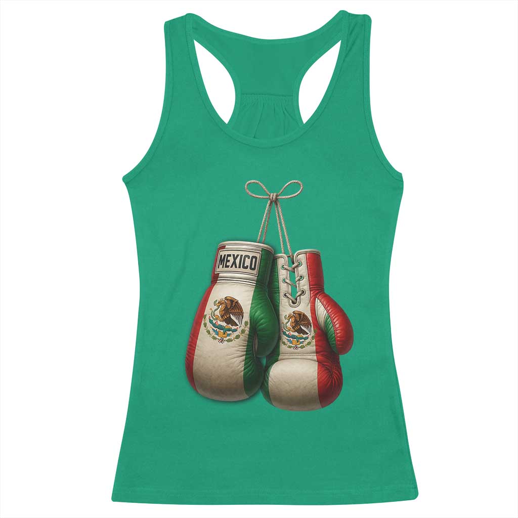 Mexican Boxing Gloves Racerback Tank Top Retro Vintage Mexico Flag Boxer TS10 Irish Green Print Your Wear