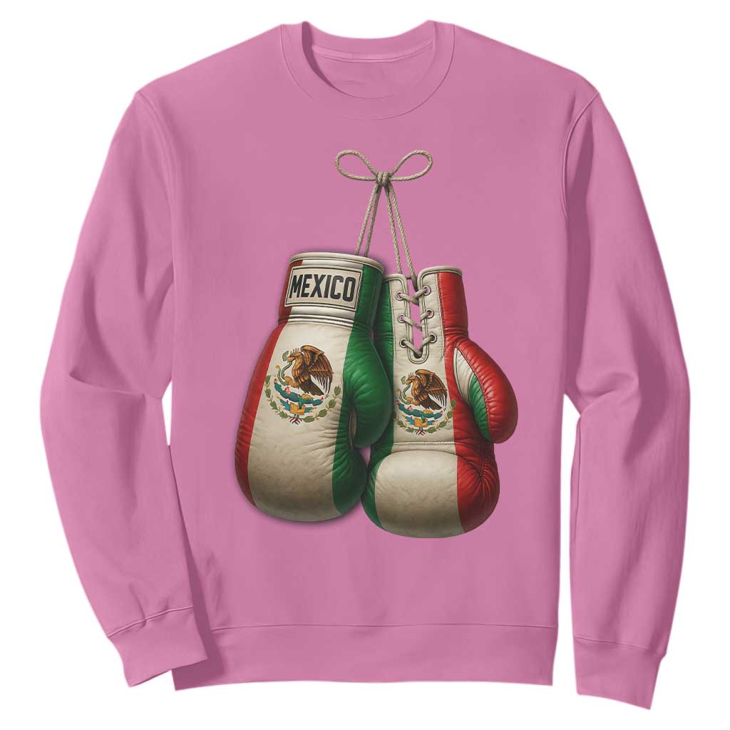 Mexican Boxing Gloves Sweatshirt Retro Vintage Mexico Flag Boxer TS10 Azalea Print Your Wear