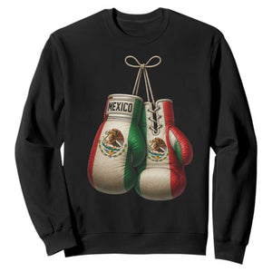 Mexican Boxing Gloves Sweatshirt Retro Vintage Mexico Flag Boxer TS10 Black Print Your Wear