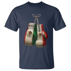 Mexican Boxing Gloves T Shirt Retro Vintage Mexico Flag Boxer TS10 Navy Print Your Wear