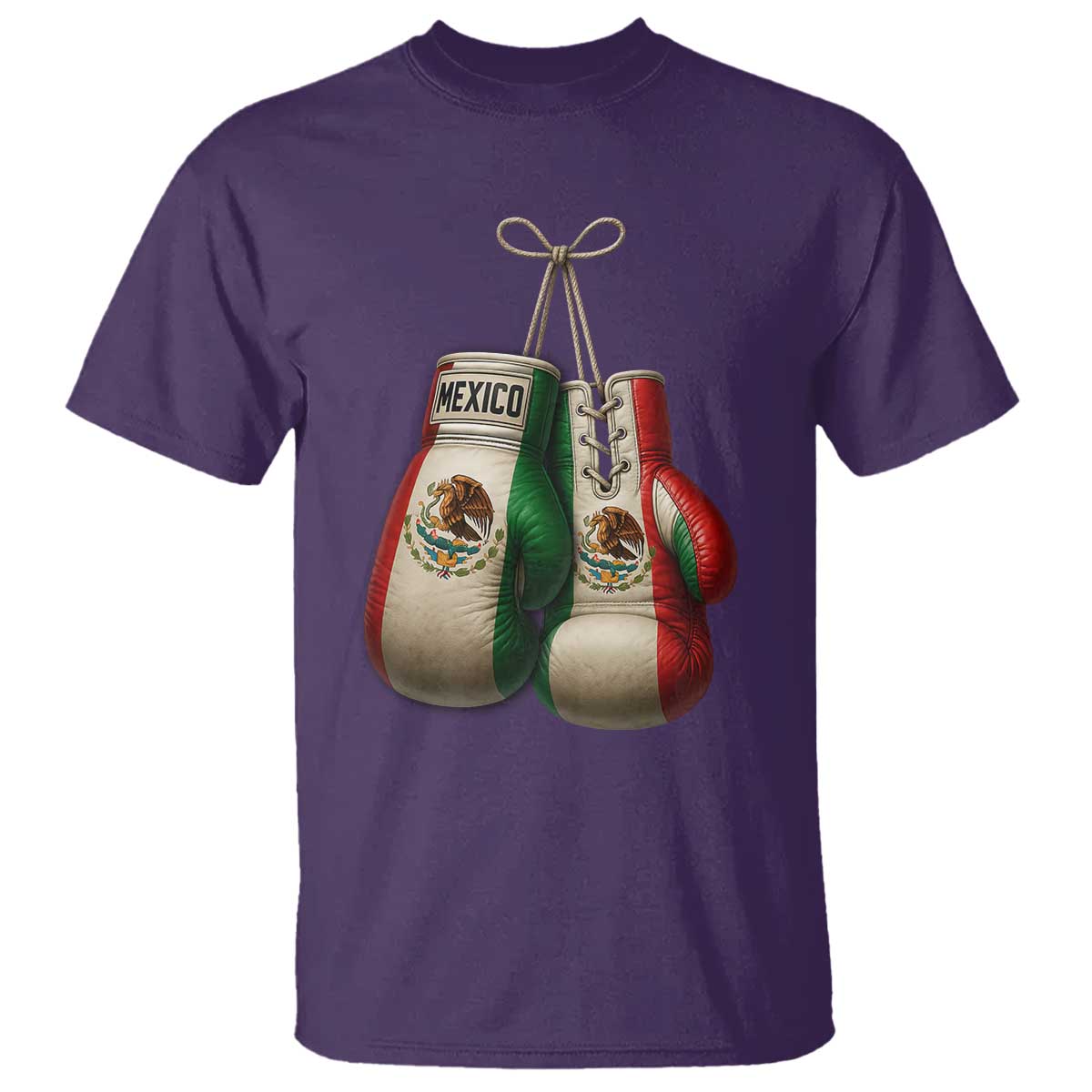 Mexican Boxing Gloves T Shirt Retro Vintage Mexico Flag Boxer TS10 Purple Print Your Wear