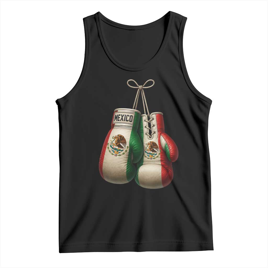 Mexican Boxing Gloves Tank Top Retro Vintage Mexico Flag Boxer TS10 Black Print Your Wear