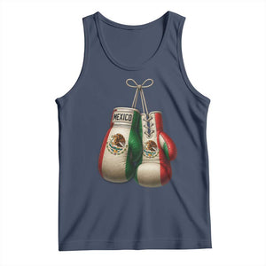 Mexican Boxing Gloves Tank Top Retro Vintage Mexico Flag Boxer TS10 Navy Print Your Wear