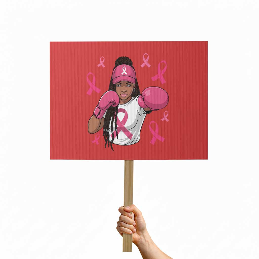 Black Women Fight Breast Cancer Awareness Protest Sign Pink Ribbon African American TS10 Horizontal 18
