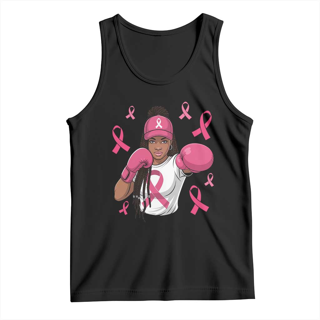 Black Women Fight Breast Cancer Awareness Tank Top Pink Ribbon African American TS10 Black Print Your Wear
