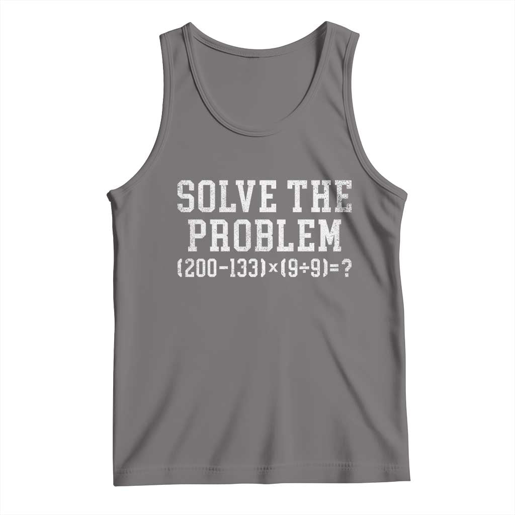 Funny Six Seven Tank Top Math Teacher Joke 67 Meme Gen Alpha Slang TS10 Deep Heather Print Your Wear