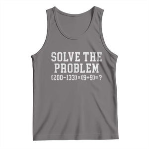 Funny Six Seven Tank Top Math Teacher Joke 67 Meme Gen Alpha Slang TS10 Deep Heather Print Your Wear