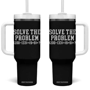 Funny Six Seven Tumbler With Handle Math Teacher Joke 67 Meme Gen Alpha Slang TS10 One Size: 40 oz Black Print Your Wear