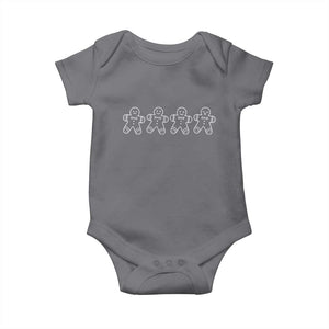 Christmas Gingerbread Cookies Baby Onesie Festive Holiday Outfit TS10 Charcoal Print Your Wear