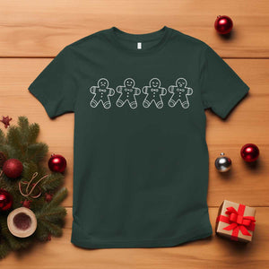 Christmas Gingerbread Cookies T Shirt Festive Holiday Outfit TS10 Dark Forest Green Print Your Wear