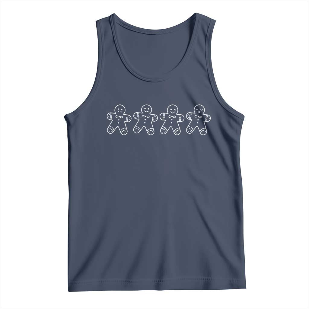 Christmas Gingerbread Cookies Tank Top Festive Holiday Outfit TS10 Navy Print Your Wear