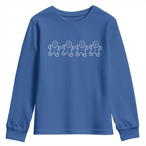Christmas Gingerbread Cookies Youth Sweatshirt Festive Holiday Outfit TS10 Royal Blue Print Your Wear