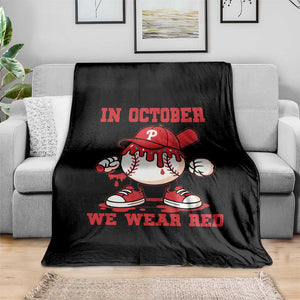 Red October Philly Throw Blanket Philadelphia Baseball Drip Boy TS10 Print Your Wear