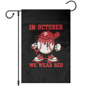 Red October Philly Garden Flag Philadelphia Baseball Drip Boy TS10 Black Print Your Wear