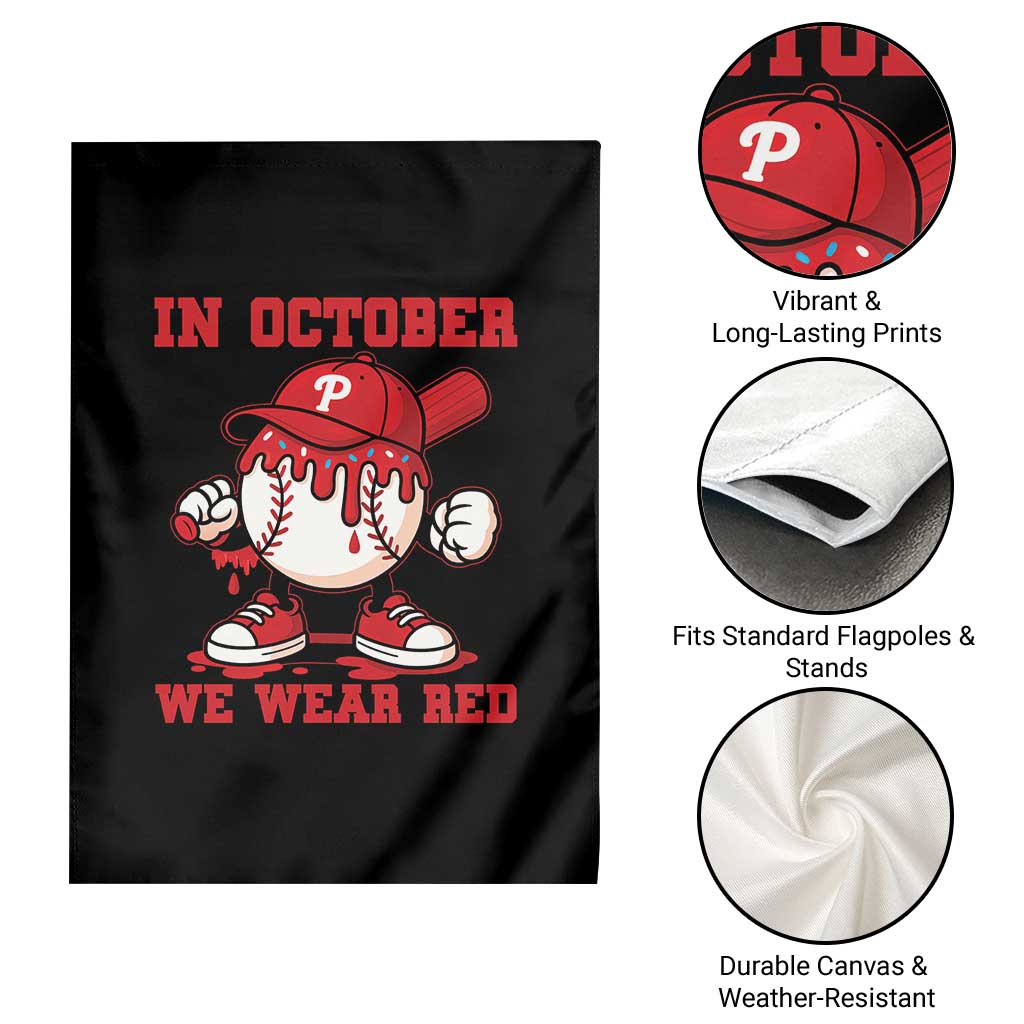 Red October Philly Garden Flag Philadelphia Baseball Drip Boy TS10 Print Your Wear
